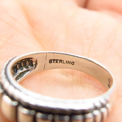 925 Sterling Silver Vintage Shube Cage Ring Size 5