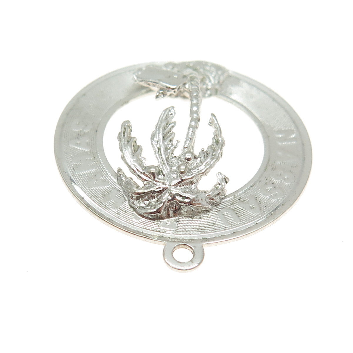 925 Sterling Silver Vintage Nassau Bahamas Palm Tree Charm Pendant