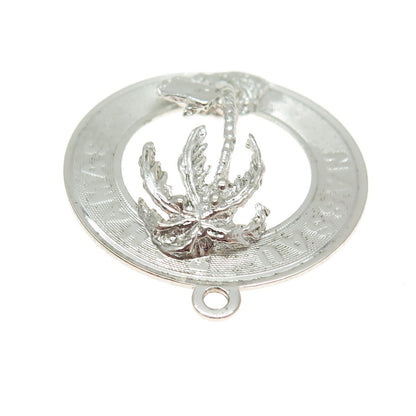 925 Sterling Silver Vintage Nassau Bahamas Palm Tree Charm Pendant