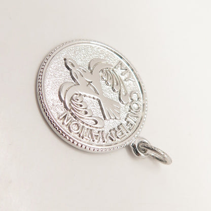 925 Sterling Silver Vintage STG JMF Holy Ghost Charm Pendant