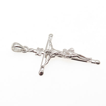 925 Sterling Silver Vintage Crucifix Cross Religious Charm Pendant