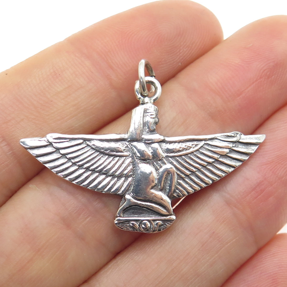 800 Silver Vintage Egypt Goddess Isis Pendant