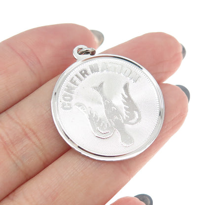 COLEMAN CO. Sterling Silver Vintage Confirmation Holy Spirit Religious Pendant