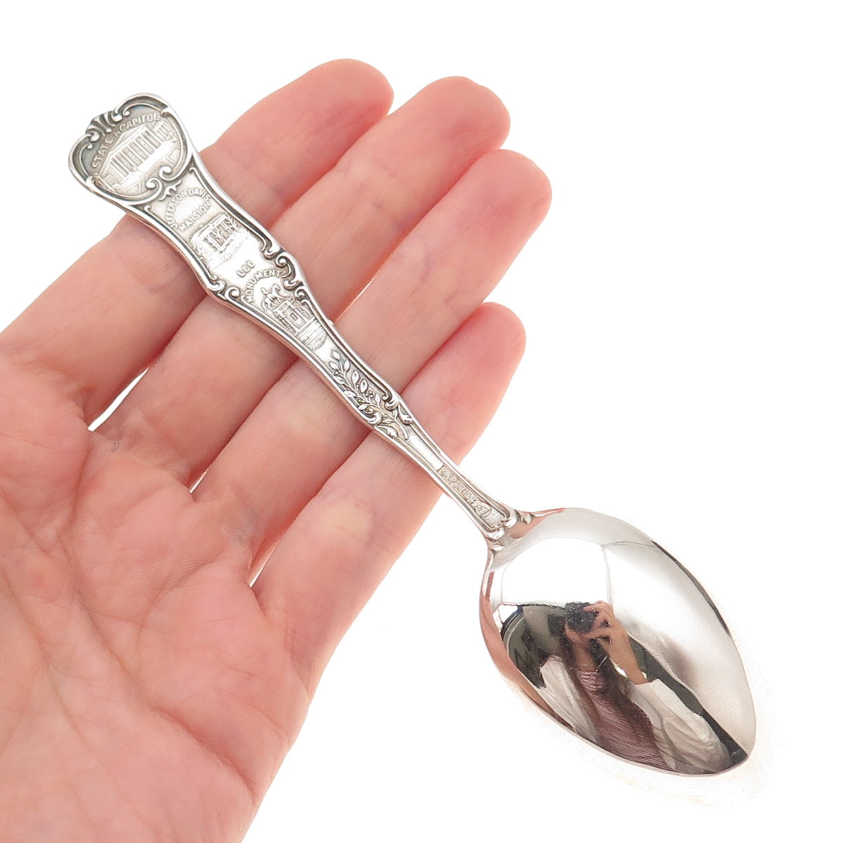 Mechanics 925 Sterling Antique Art Deco St. Paul's Church Norfolk VA Tea Spoon