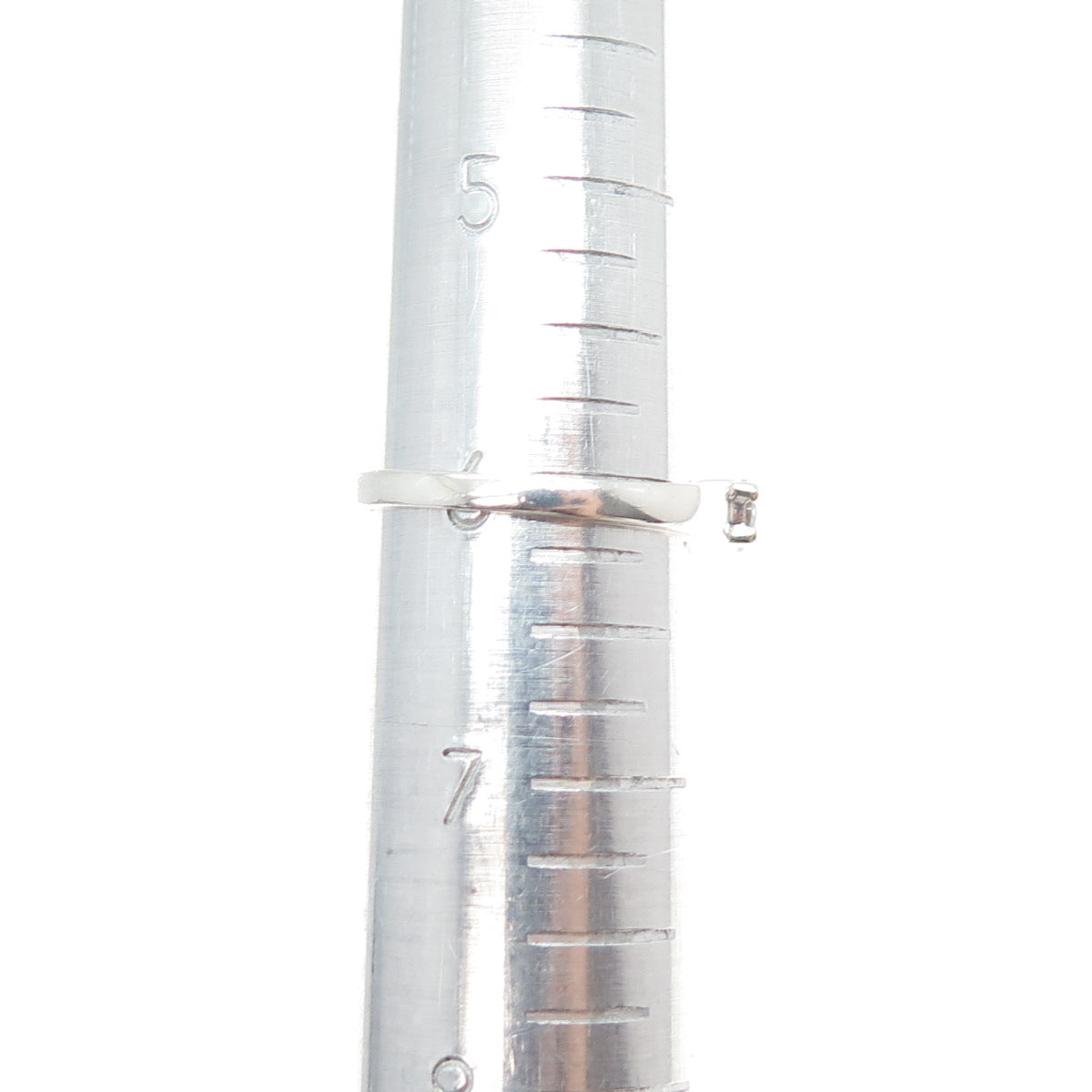 ROSS SIMONS 925 Sterling Silver Round-Cut C Z Half Eternity Ring Size 6.25