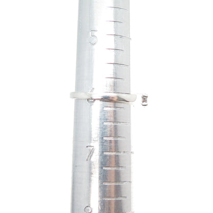 ROSS SIMONS 925 Sterling Silver Round-Cut C Z Half Eternity Ring Size 6.25