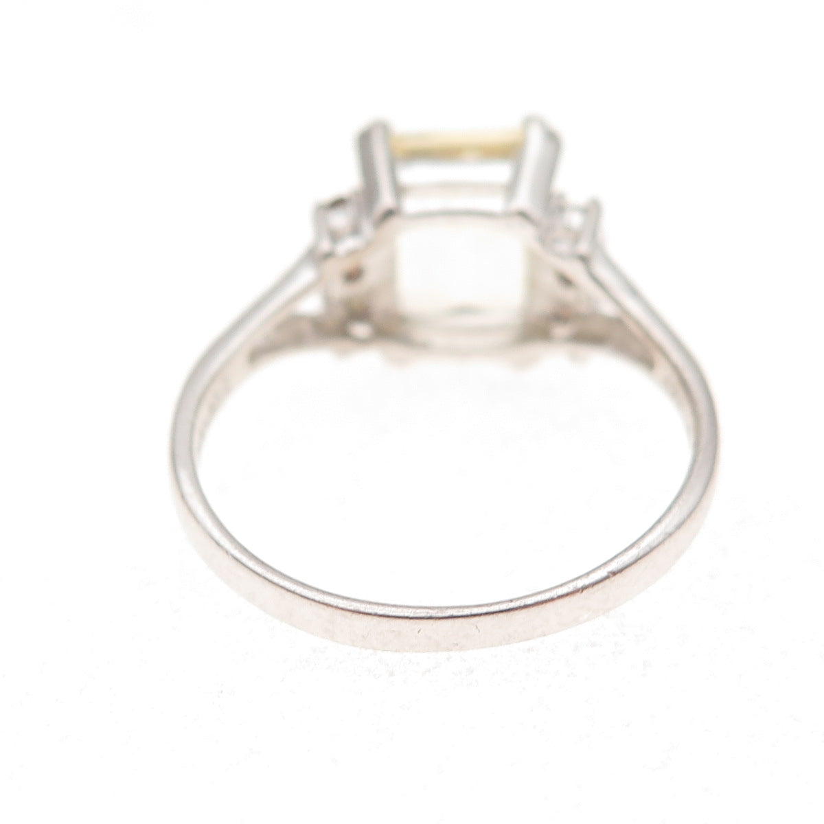 925 Sterling Silver Real Citrine & Smoky Quartz Ring Size 9.75