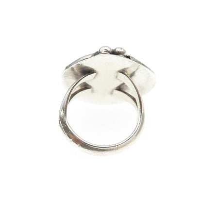 Old Pawn Sterling Silver Vintage Southwestern Royston Turquoise Ring Size 5.75