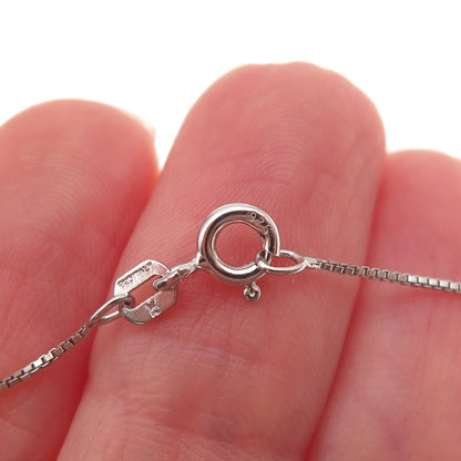 925 Sterling Round & Tapered Baguette-Cut C Z Butterfly Box Chain Necklace 18"