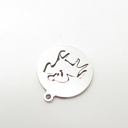 925 Sterling Silver USA Two In Town Rider & Horse Charm Pendant