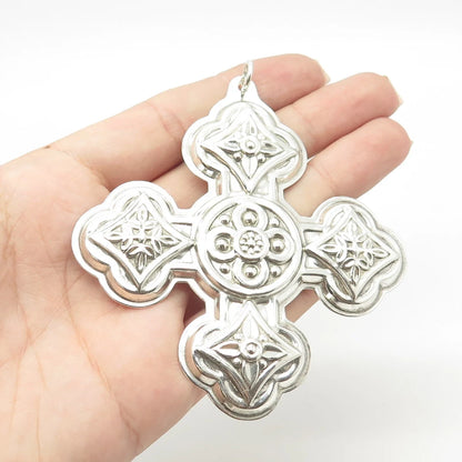 925 Sterling Silver Vintage Reed & Barton 1971 Christmas Cross Ornament