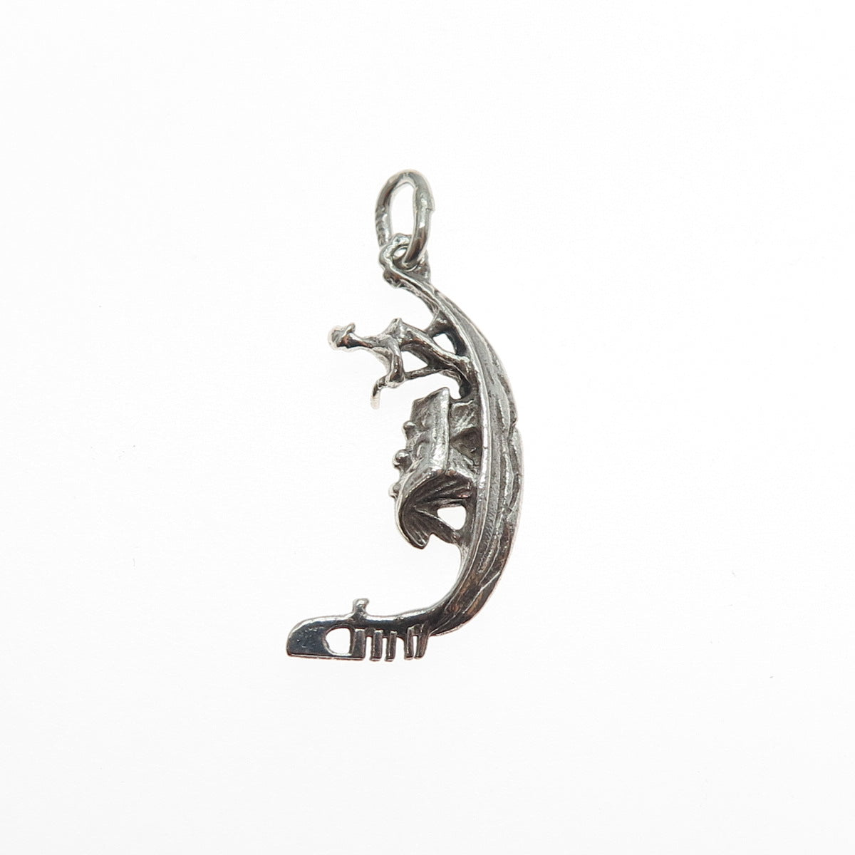 800 Silver Antique Art Deco Venetian Gondola Charm Pendant