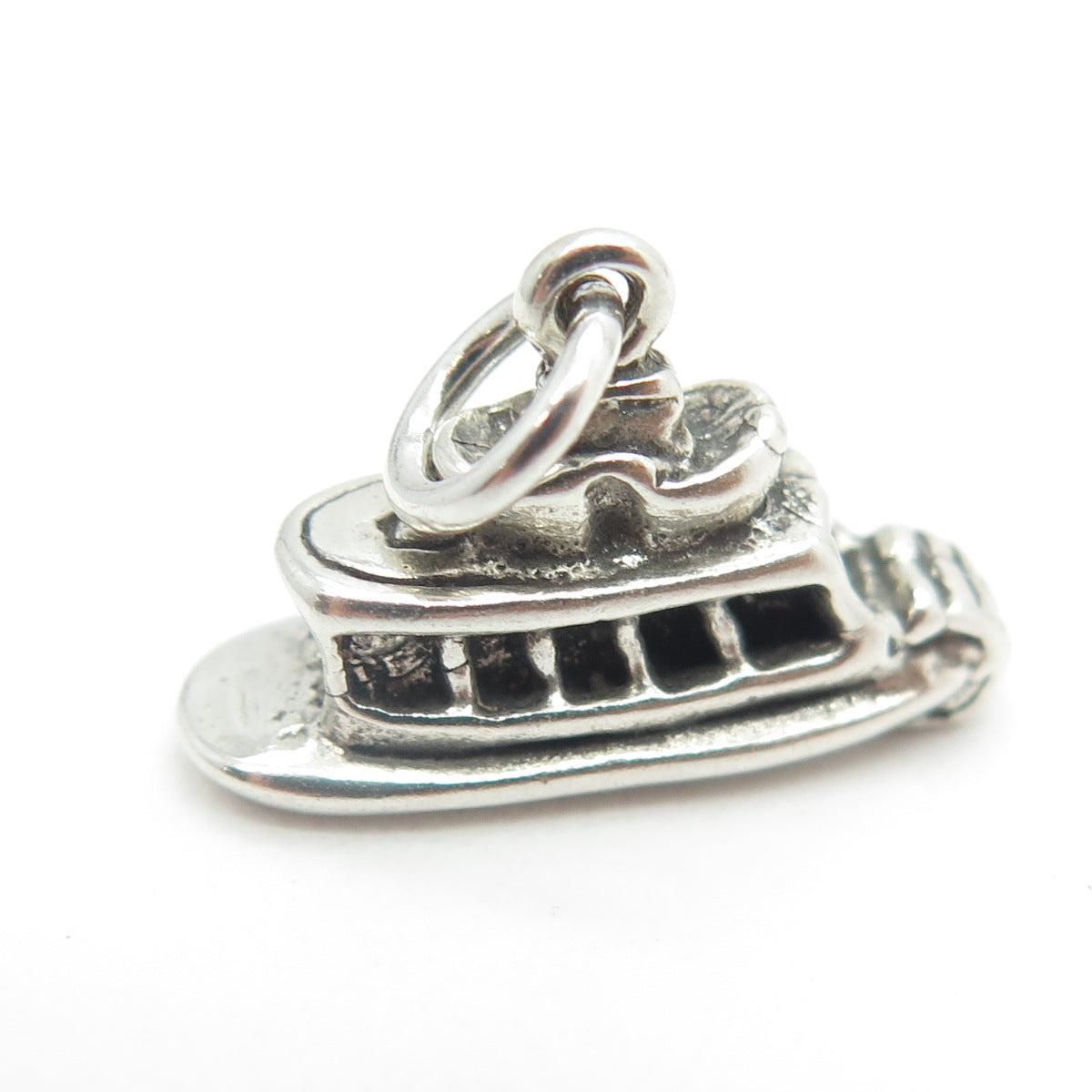 925 Sterling Silver Vintage Boat Charm Pendant