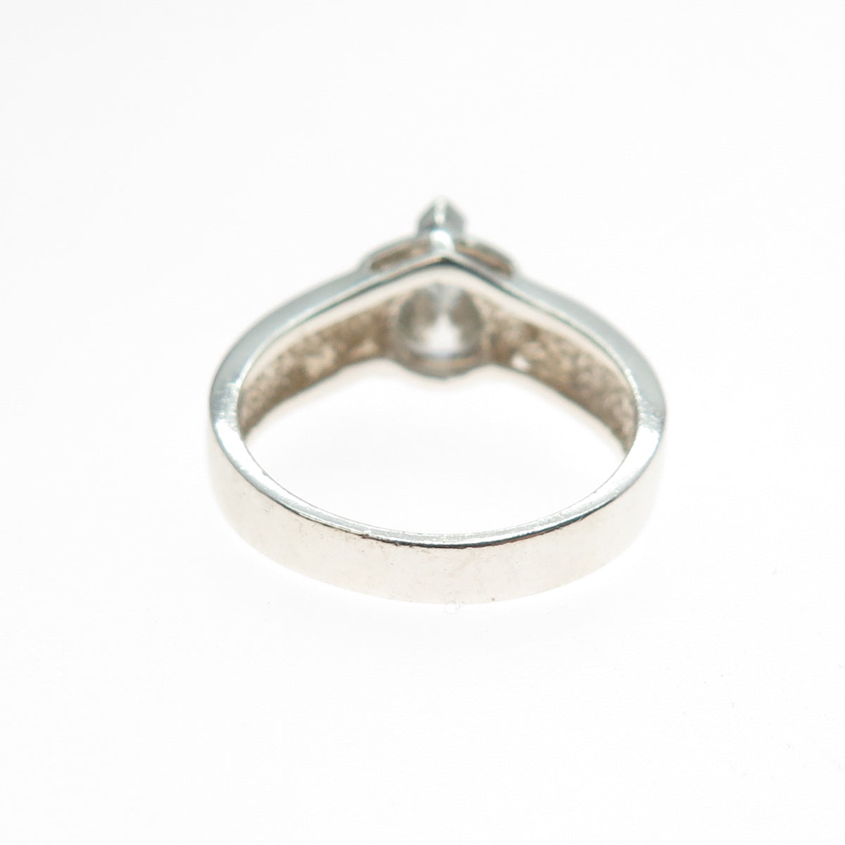 JED Joseph Demarco 925 Sterling Silver Vintage Pear-Cut C Z Ring Size 7