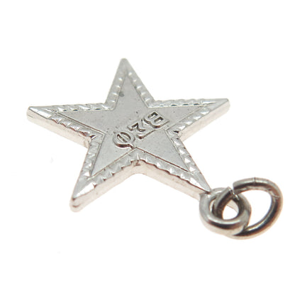 925 Sterling Silver Vintage Pillar College Beta Sigma Phi Star Charm Pendant