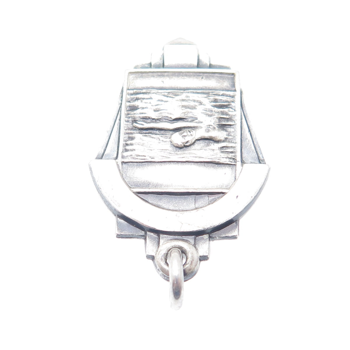 NOBLE & CO. Sterling Silver Vintage 1959 BCC Swimming Medal 2nd Place Pendant