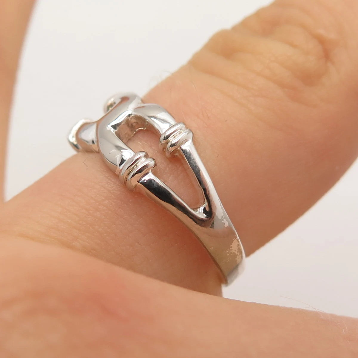 925 Sterling Silver Vintage Knot Ring Size 6.75