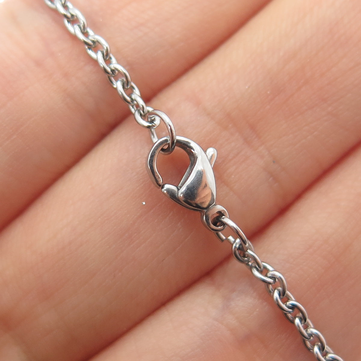 925 Sterling Silver Vintage Heart Cremation Urn Oxidized Chain Necklace 28"