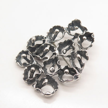925 Sterling Silver Vintage Modernist Pin Brooch