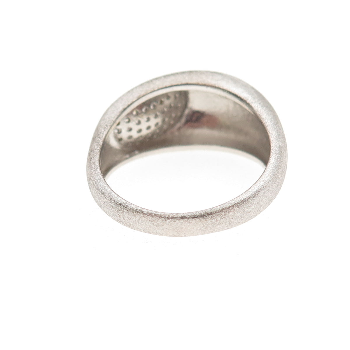 925 Sterling Silver Round-Cut C Z Modernist Dome Ring Size 9