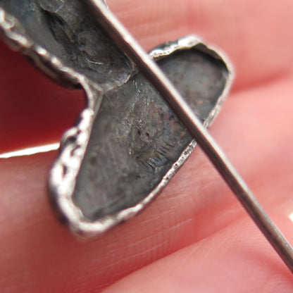 Grant 925 Sterling Silver Vintage Barbarossa Oxidized Lapel Pin