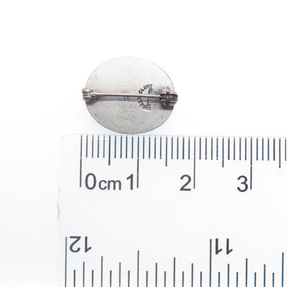 DIEGES & CLUST Sterling Silver Vintage Glen Cove Hospital Oxidized Pin Brooch