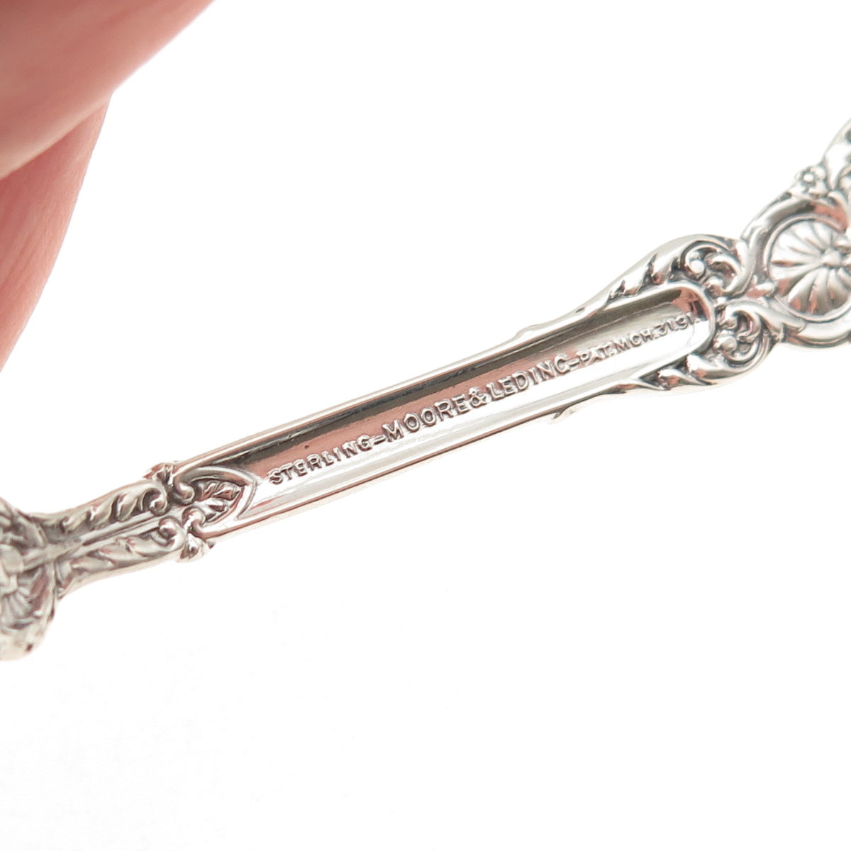 Moore & Leding 925 Sterling Silver Antique 1891 Mount Vernon Coffee Spoon