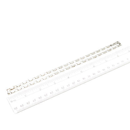 SX Sally C 925 Sterling Silver Vintage Italy Open Box Chain Necklace 18"