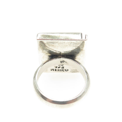 DOMINIQUE DINOUART 925 Sterling Silver Vintage Mexico Spiral/Maze Ring Size 6.5