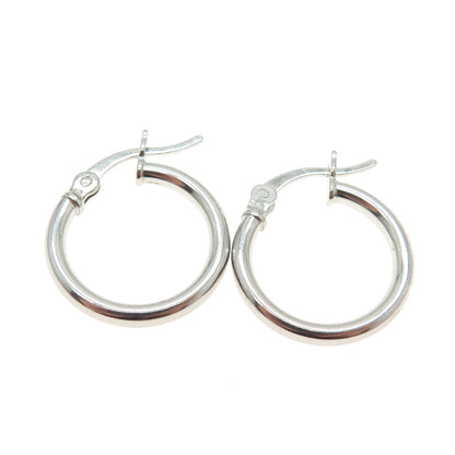 925 Sterling Silver Classic Hinged Hoop Earrings