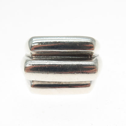 NAPIER 925 Sterling Silver Vintage Modernist Ribbed Adjustable Ring Size 5.5