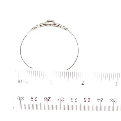 PACIFIC JEWELRY Old Pawn Sterling Vintage Turquoise Adjustable Bracelet 5.25"