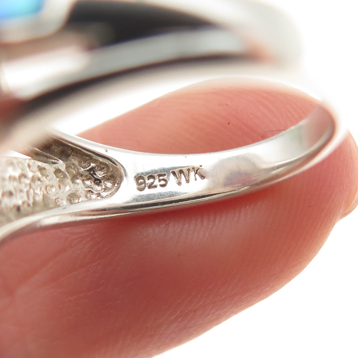 Whitney Kelly Sterling Vintage Real Amethyst Abalone Shell & MOP Ring Size 6.25