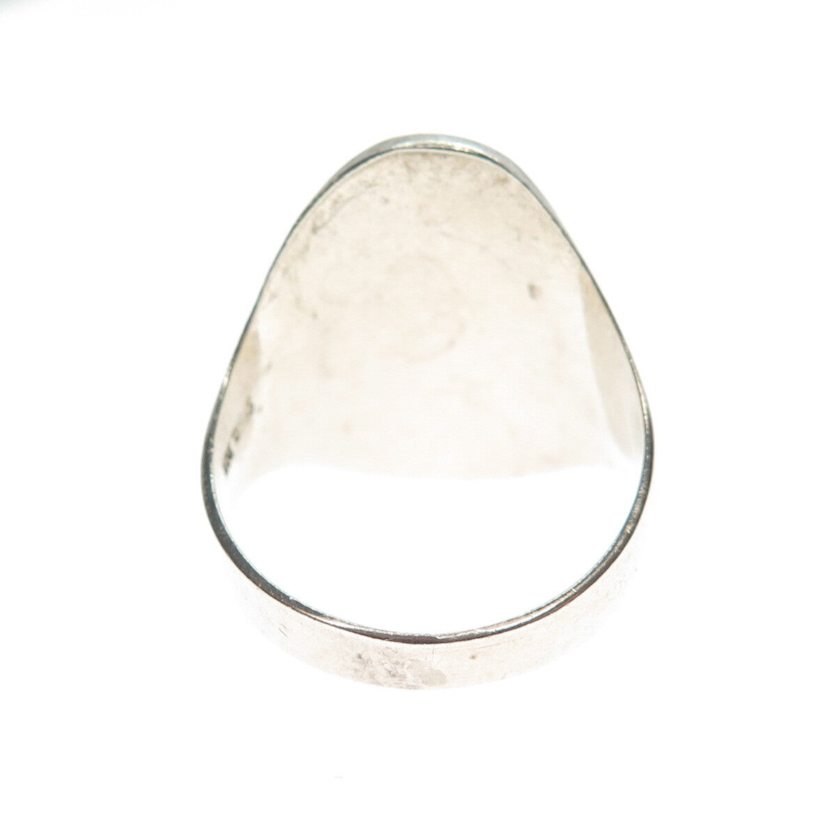 Old Pawn 925 Sterling Silver Vintage Southwestern Turquoise Inlay Ring Size 10