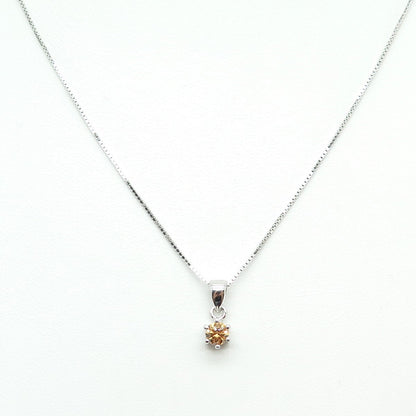 925 Sterling Silver Italy Swarovski Imperial-Crystal Box Chain Necklace 16"
