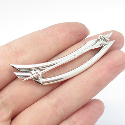 925 Sterling Silver Vintage Modernist Pin Brooch