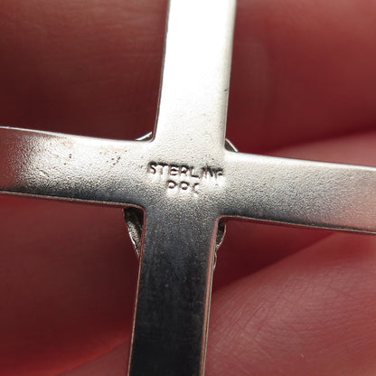 PPC Princess Pride 925 Sterling Silver Vintage Jesus Cross Charm Pendant