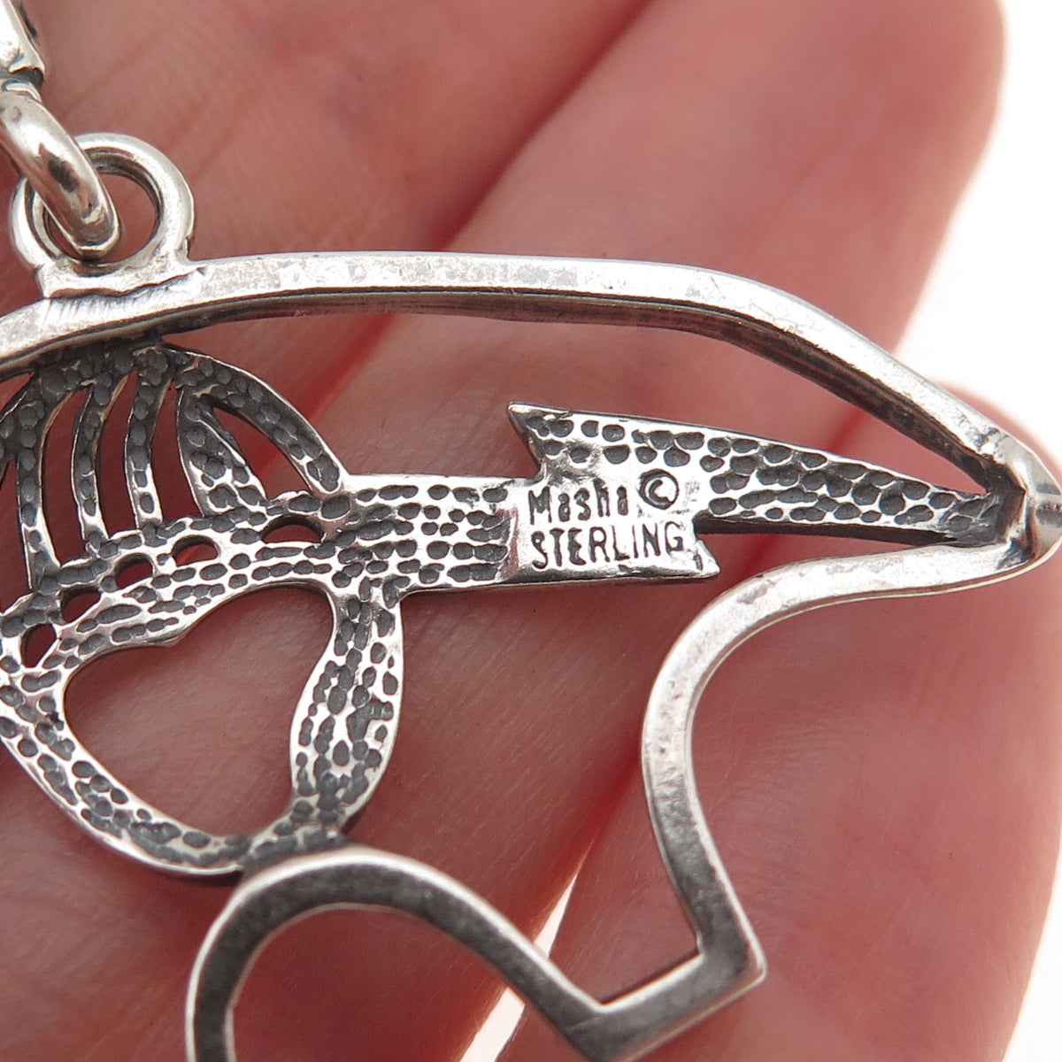 Masha Old Pawn Sterling Silver Vintage Southwestern Native Bear Charm Pendant