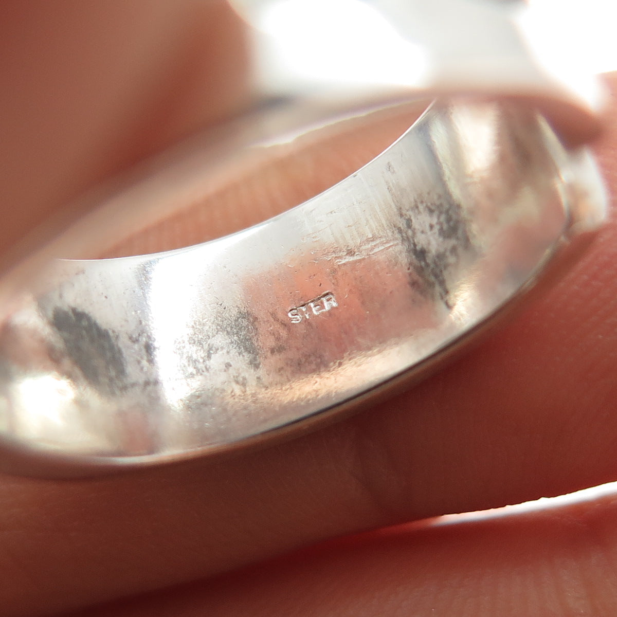 925 Sterling Silver Vintage God is Love Adjustable Band Ring Size 6.75