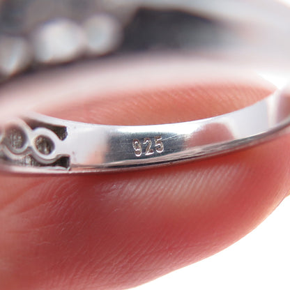 925 Sterling Silver Round-Cut C Z Engagement Ring Size 6