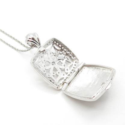 925 Sterling Silver C Z Prince-of-Wales Chain Necklace 24"