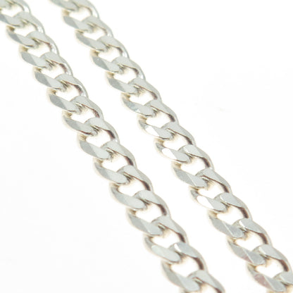 925 Sterling Silver Italy Curb Chain Necklace 18"