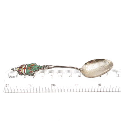 P.W. Ellis & Co 925 Sterling Antique Art Deco Canada Enamel Toronto Coffee Spoon