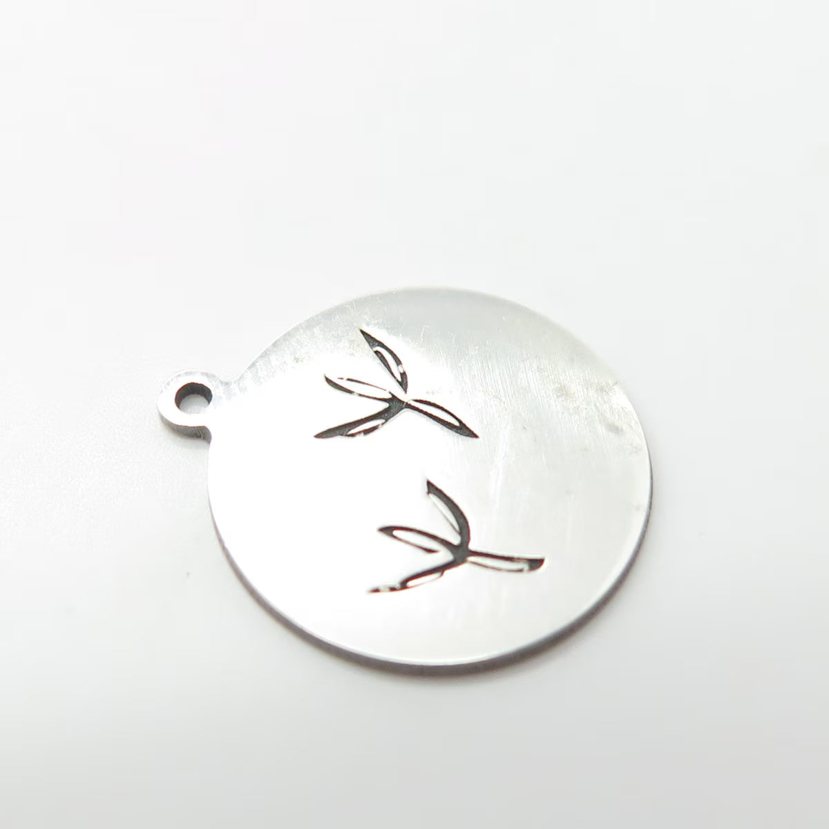 925 Sterling Silver USA Two In Town Bird Tracks Charm Pendant