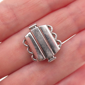 925 Sterling Silver Vintage Bracelet / Necklace Jewelry Push Lock Clasp