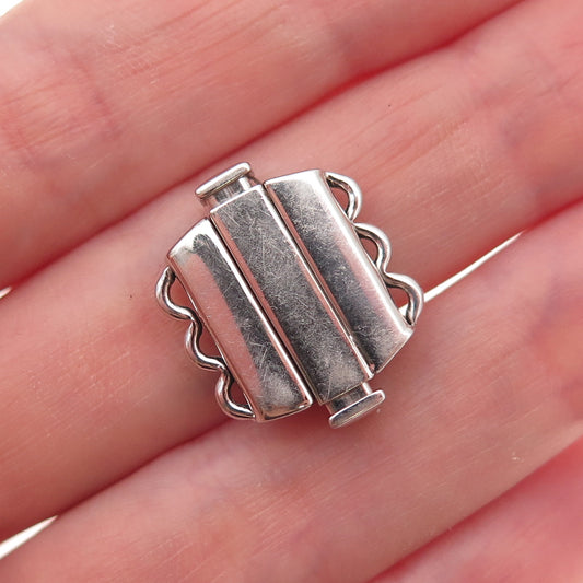 925 Sterling Silver Vintage Bracelet / Necklace Jewelry Push Lock Clasp
