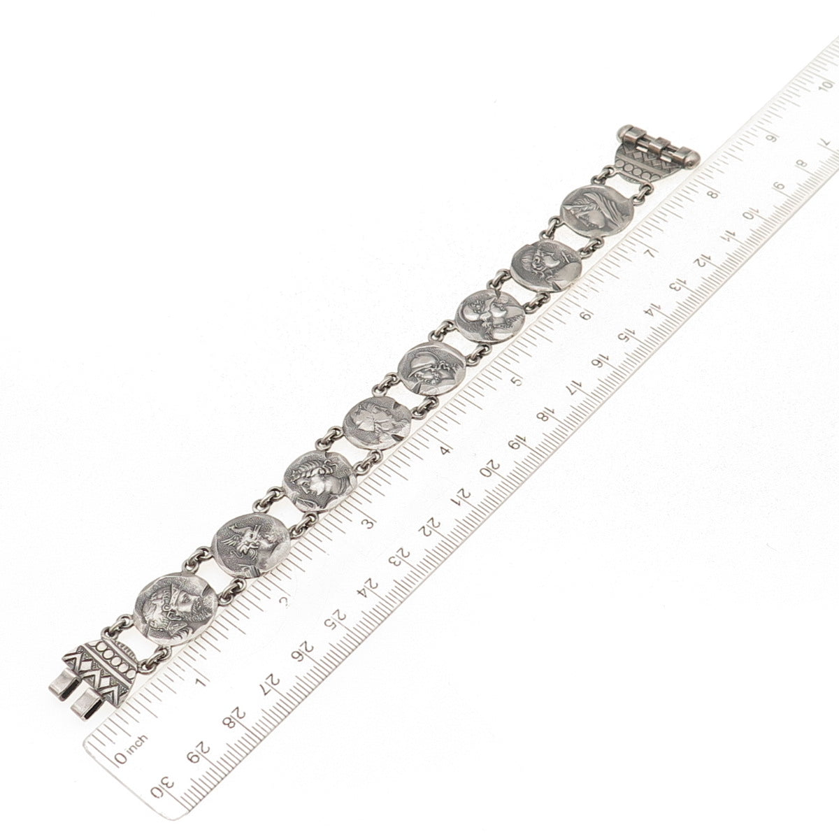 Theodore B. Starr 925 Sterling Antique Victorian Etruscan Revival Bracelet 7.75"