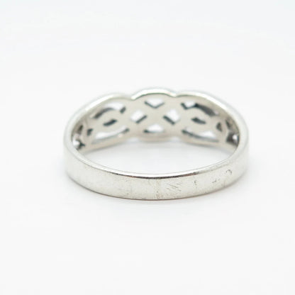 925 Sterling Silver Vintage Celtic Ring Size 9.75