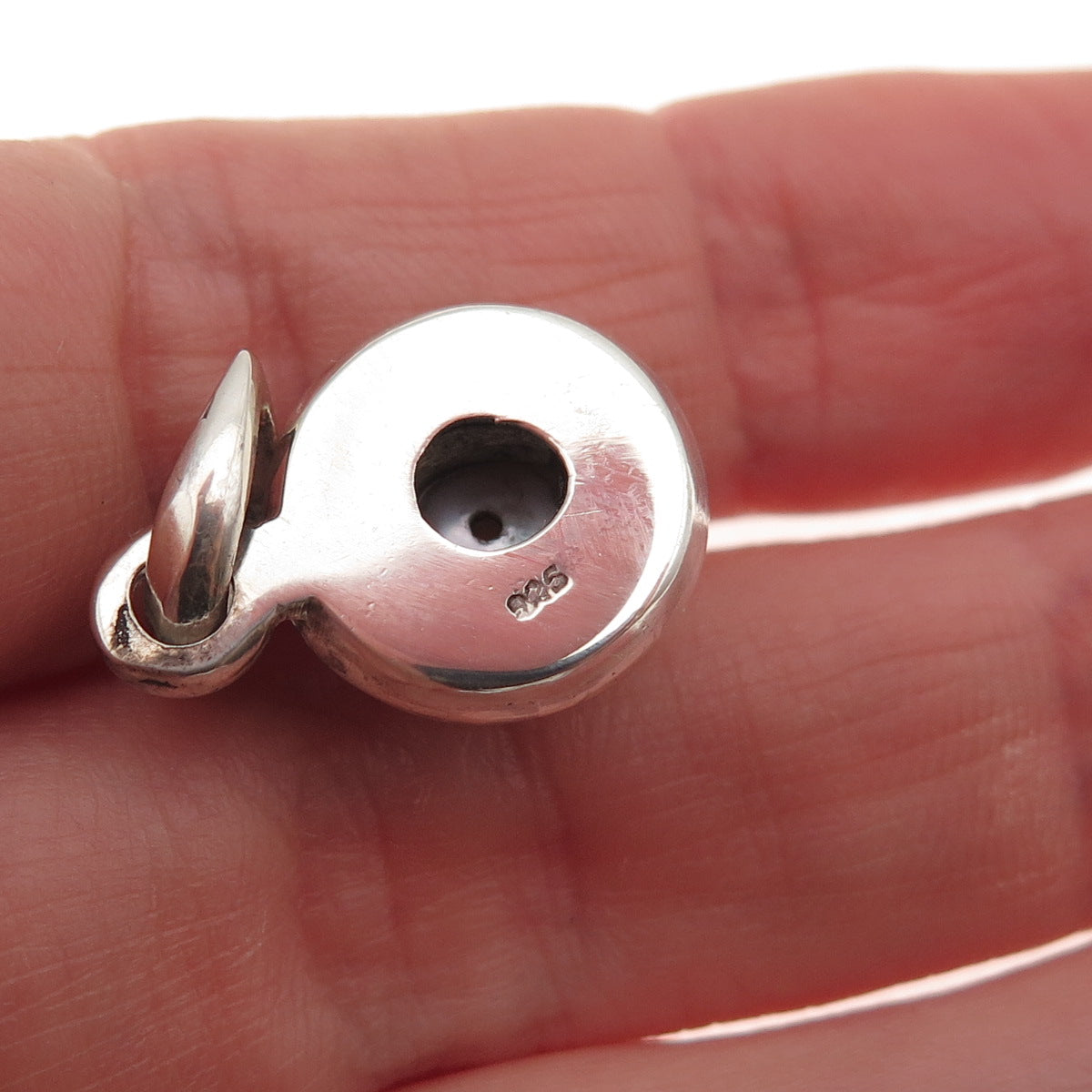 925 Sterling Silver Vintage Real Pearl Charm Pendant
