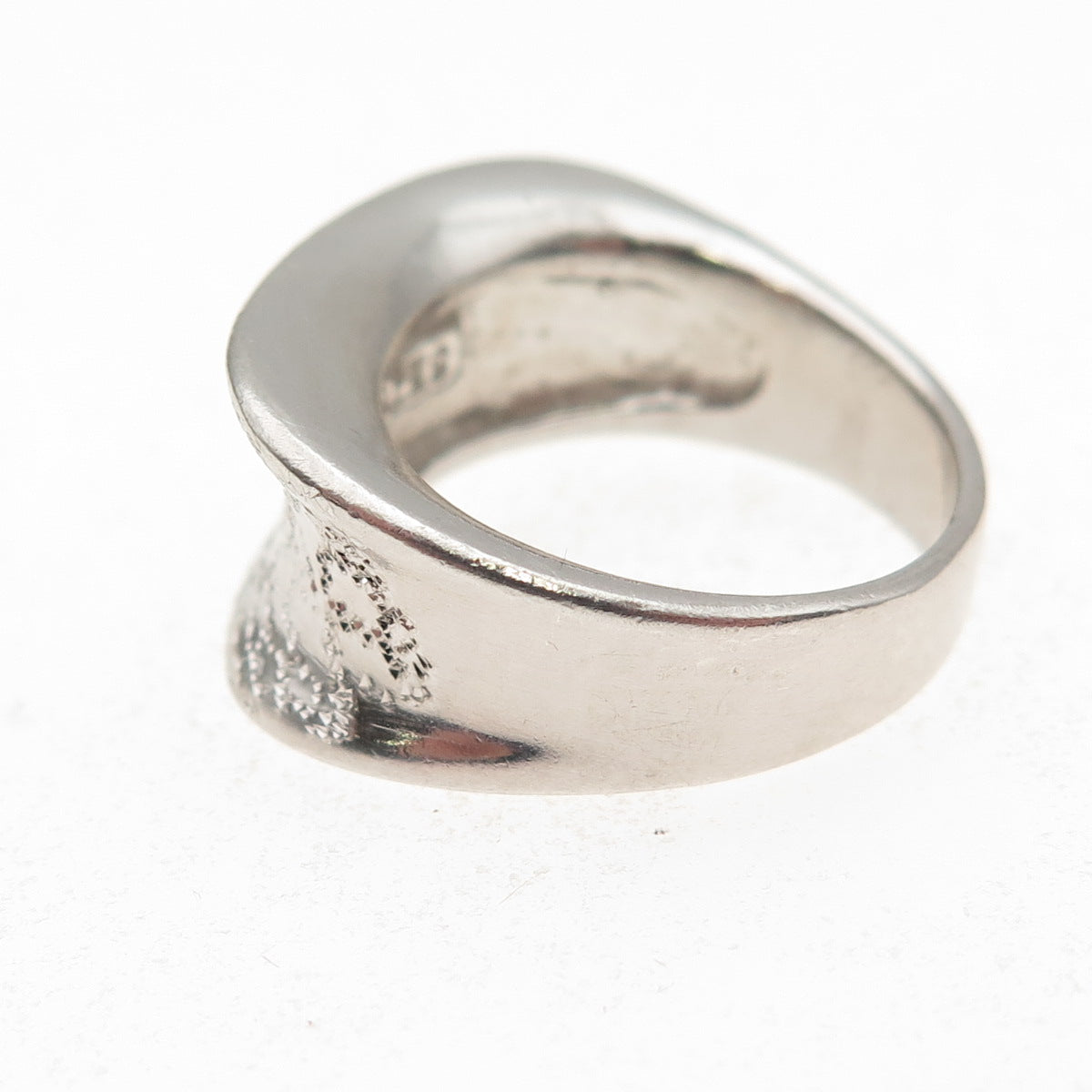 Sezgin 925 Sterling Silver Textured Modernist Ring Size 6.25